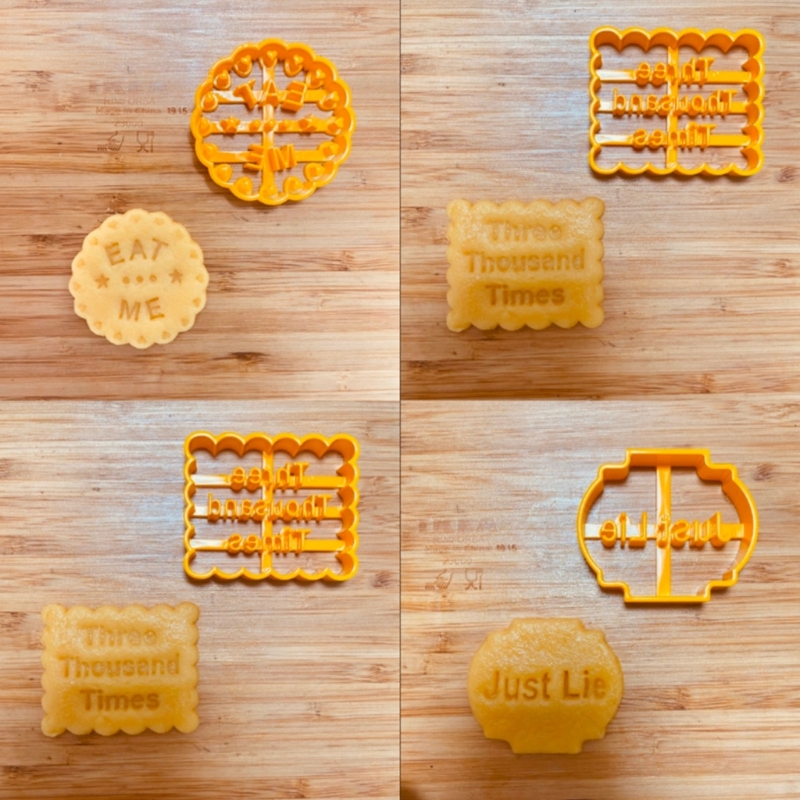 家庭料理用の祝福メッセージ付き ABS クッキー型 4 個セ - Cookies Pack のレビューと価格
