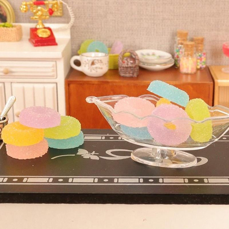 ドールハウスのミニチュアゼリーは、ストレージプレート、カラフ - Gummy Candy のレビューと価格