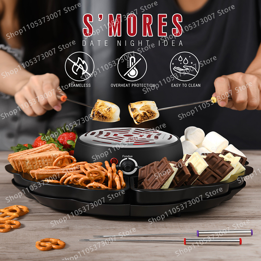 チョコレートチーズ電気調理器 ステンレス製電気ローストマシュ - Chocolate Snack のレビューと価格